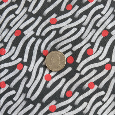 Red Dot Flow Black Cotton